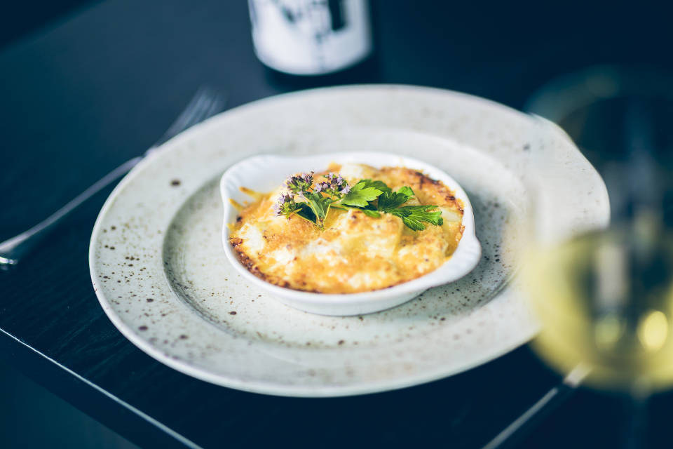 Smoked Haddock Gratin at Arnold's Restaurant Leeds