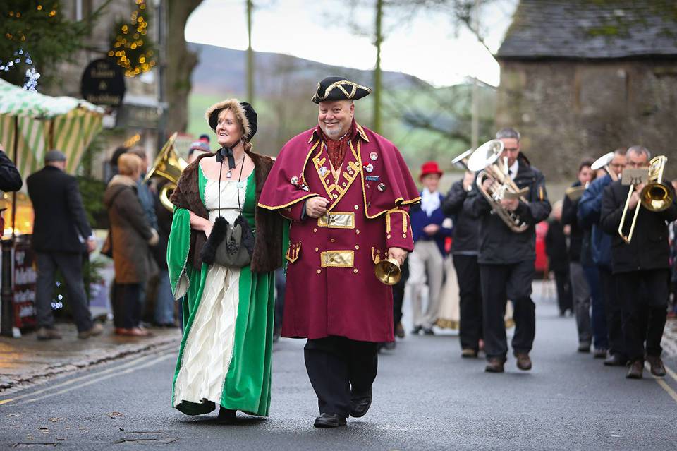 Grassington Christmas Market Dickensian Festival goers