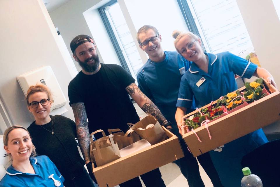 Matt Healy The Foundry Leeds with NHS staff