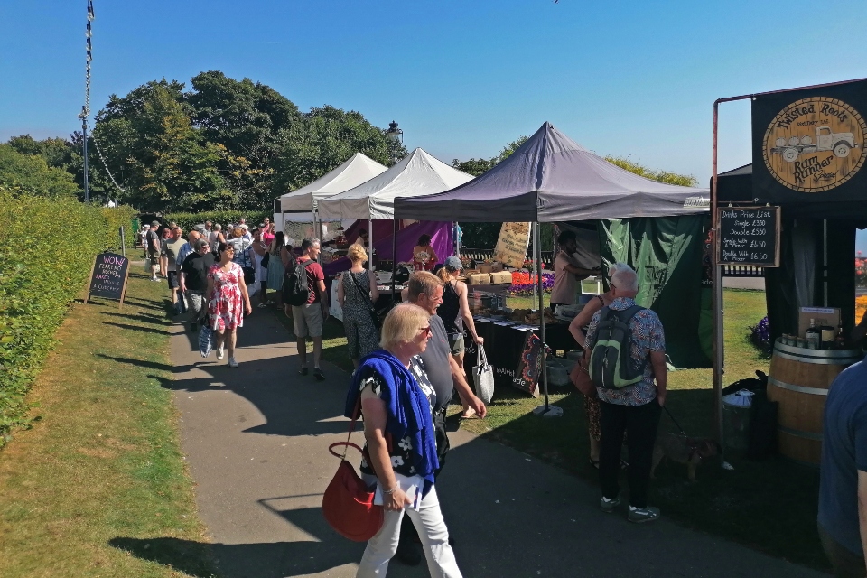 Filey Food Festival stalls, Food Festivals in Yorkshire