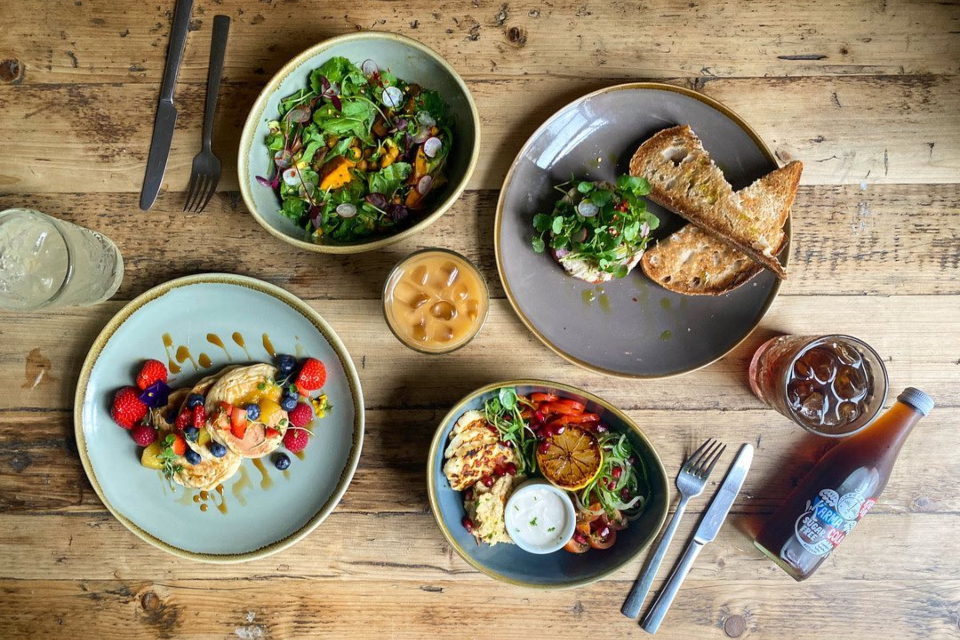 Vegan Restaurants Leeds - Gron Kafe - overhead