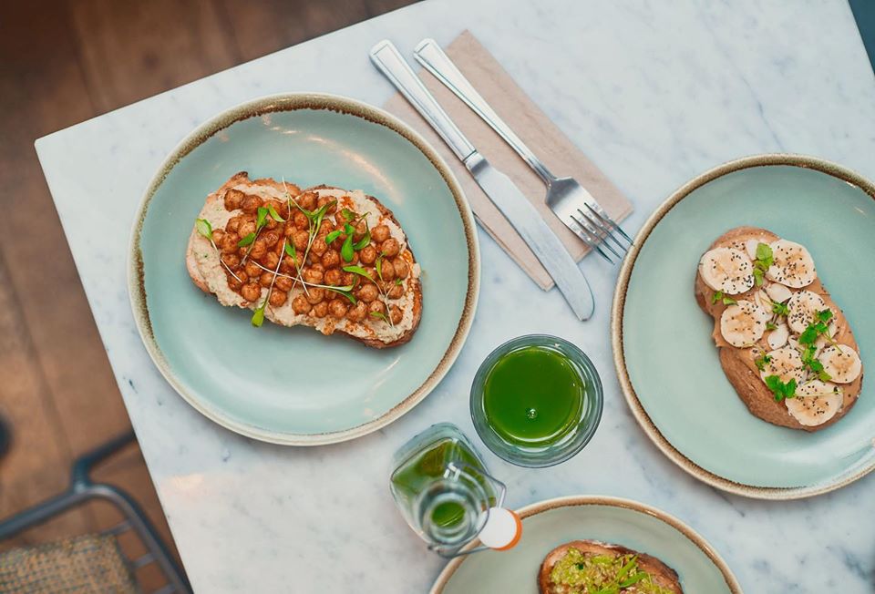 Spicy Chickpea Open Sandwich at Gron York 
