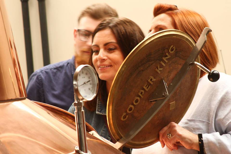 Cooper King Gin Distillery Tour people