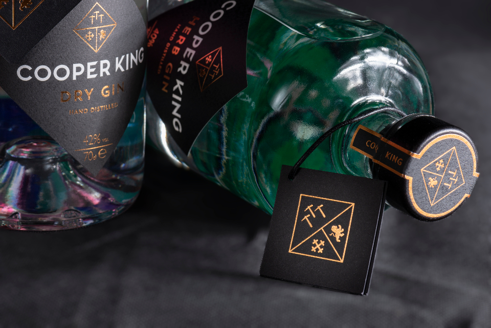 Cooper King Distillery Dry & Herb Gin Bottles