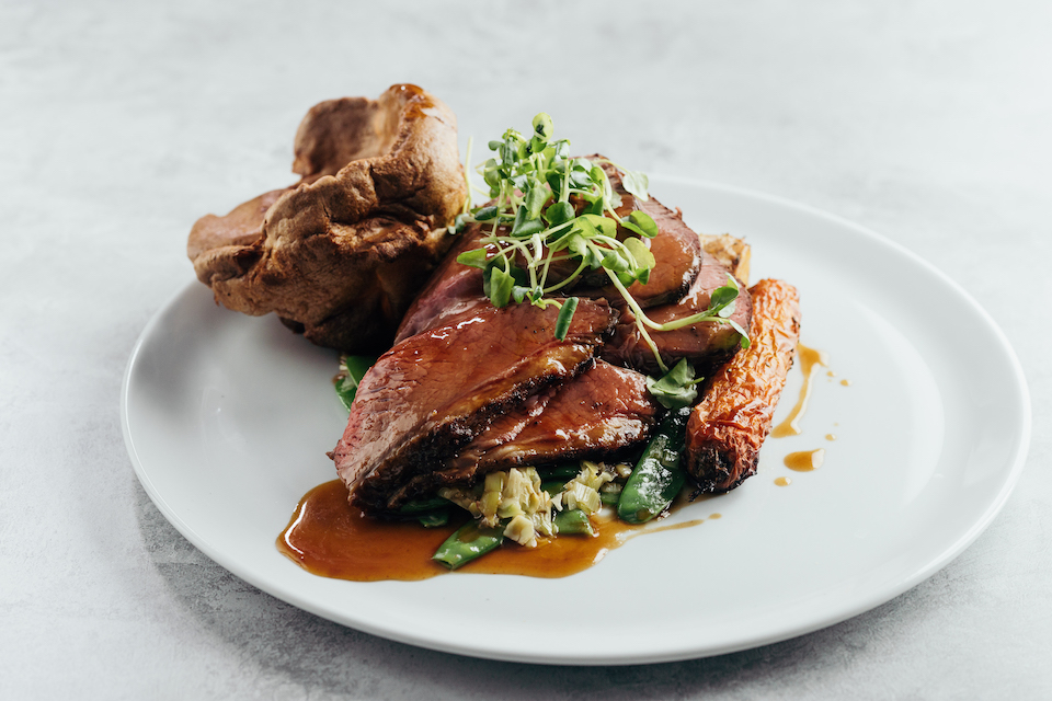 Sunday Lunch in Sheffield Silversmiths roast beef and Yorkshire pudding