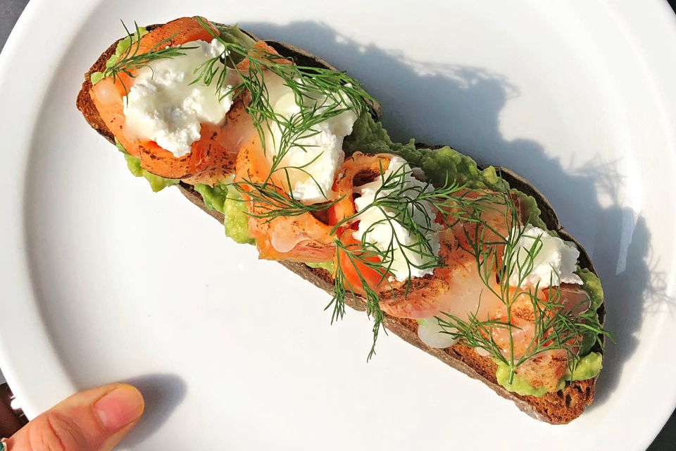 Hoxton salmon and avocado on toast