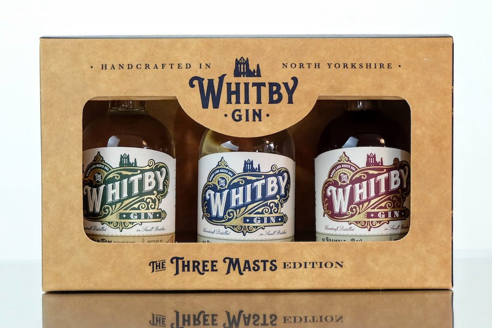 Whiby Gin 3 masts gift set landscape