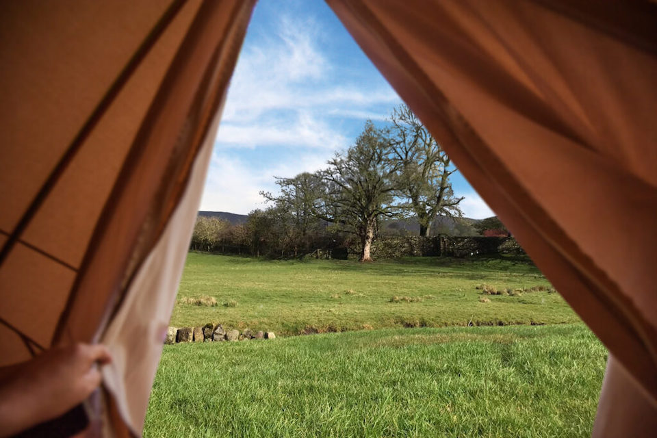 devonshire arms spa bell tent