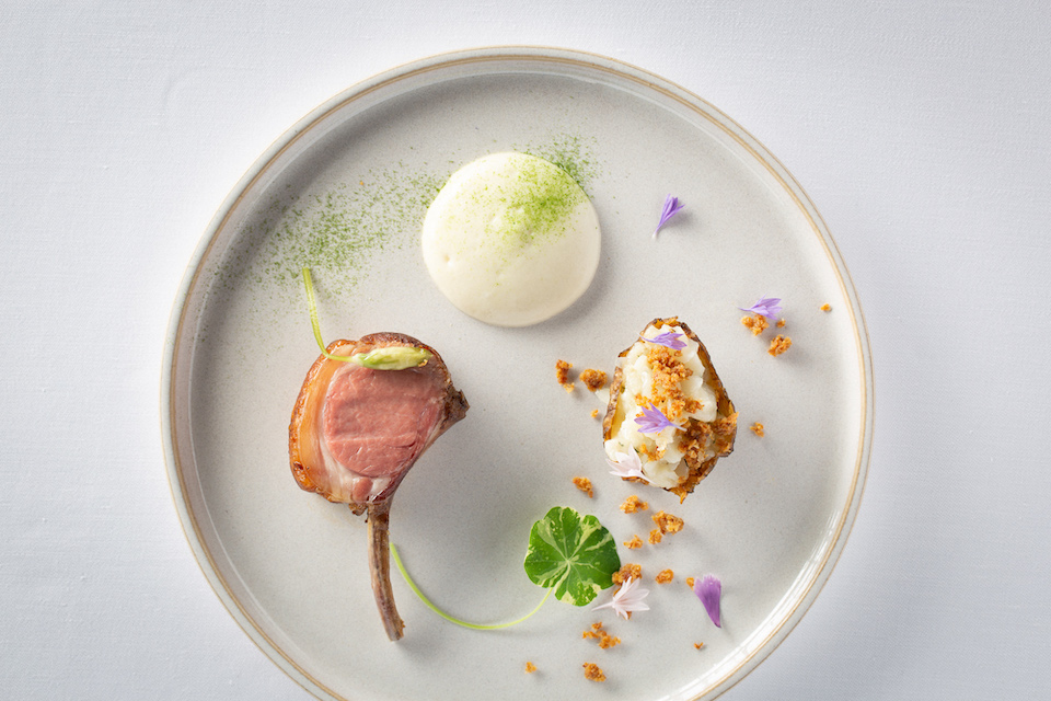 Lamb dish by Shaun Rankin at Grantley Hall