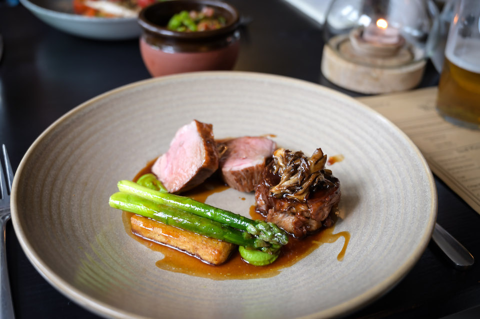 Woodman Inn Thunderbridge lamb rump main course copy