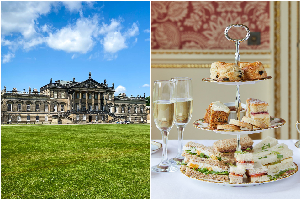 Wentworth Woodhouse afternoon tea long gallery collage