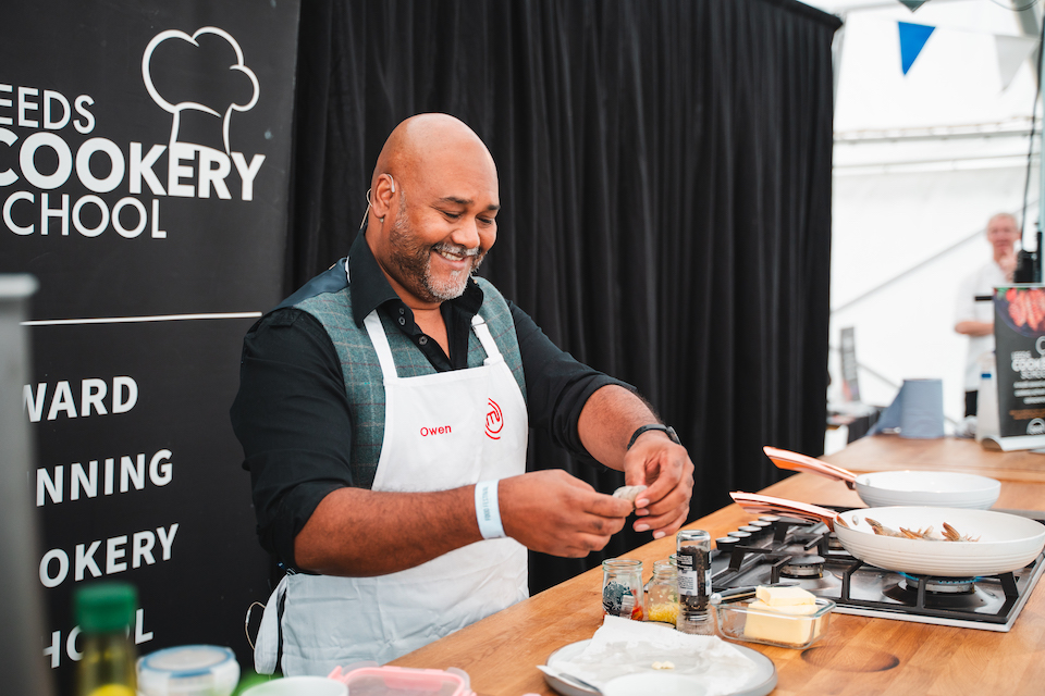 Temple Newsam Food Festival - live chef demo by Leeds cookery school