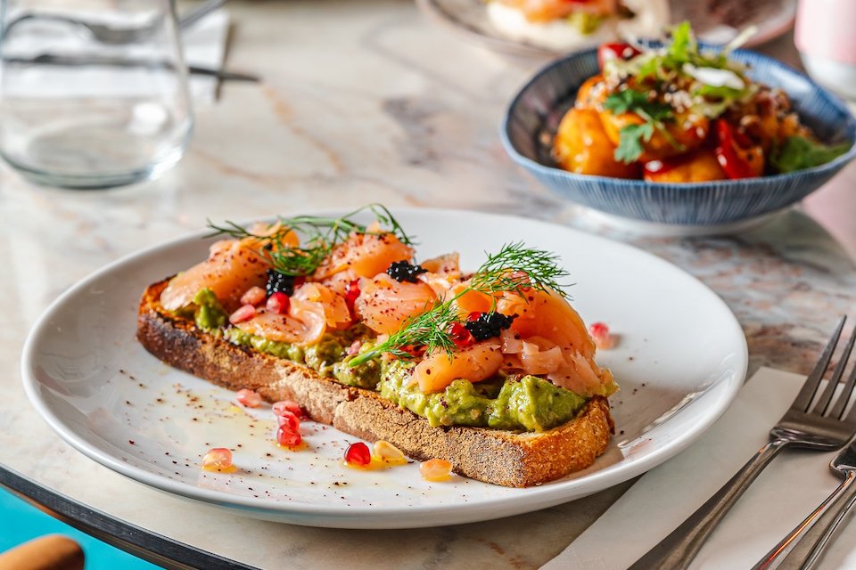 Fleur Restaurant Leeds avocado on toast - Best brunch in Leeds