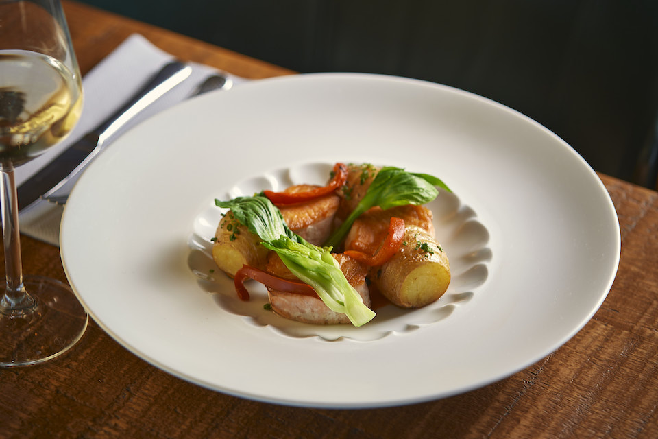 Bosun's York grilled salmon and potatoes a la carte dish