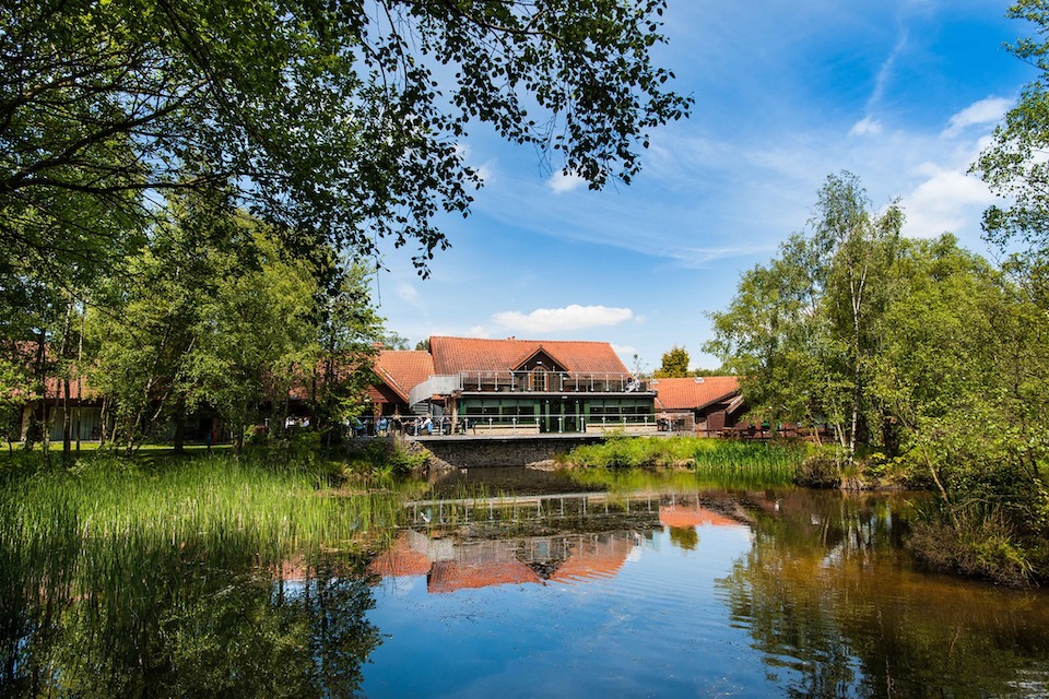 Chevin Country Park Hotel Exterior with Lake and Trees