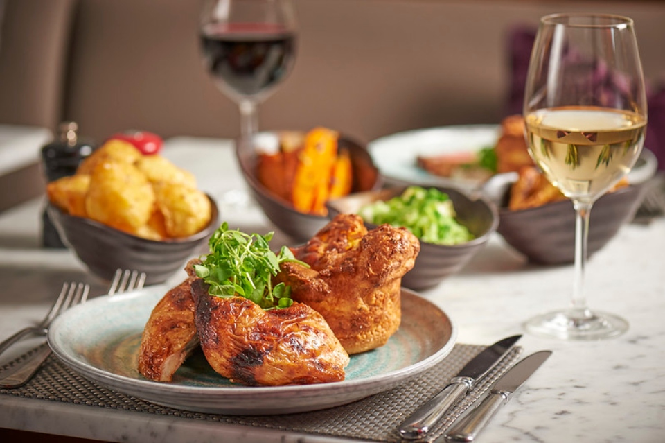 Malmaison Sunday lunch roast chicken