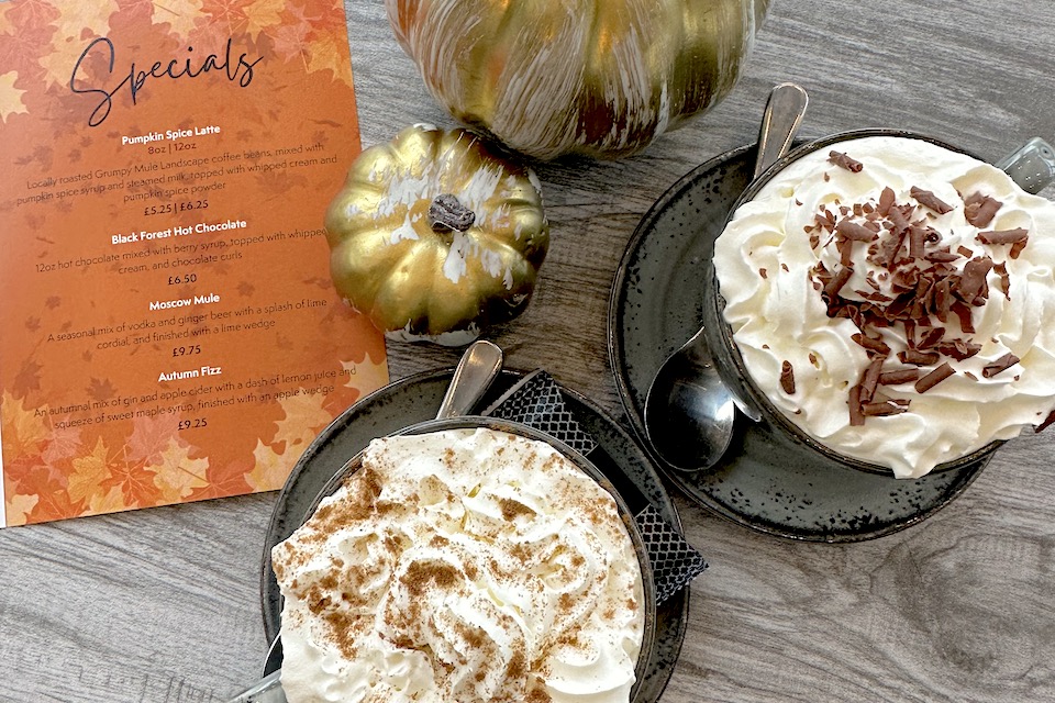 Lu's Place Meltham Autumn Specials Hot Chocolate