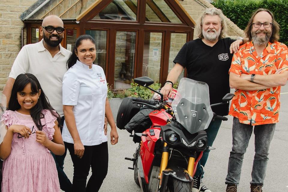 Minal and Bobby Patel with Hairy Bikers