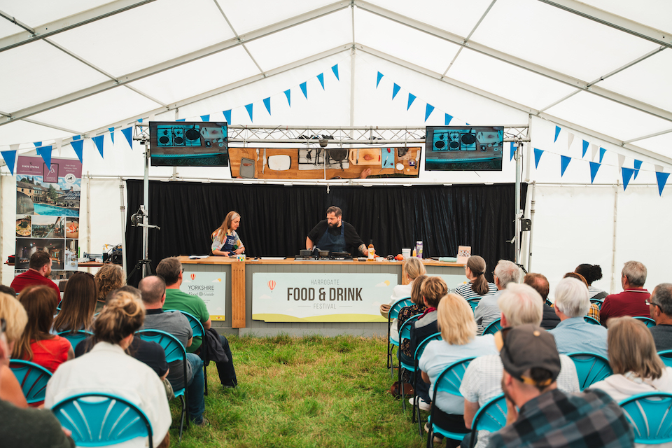 Harrogate Food Festival demo tent Food Festivals in Yorkshire 