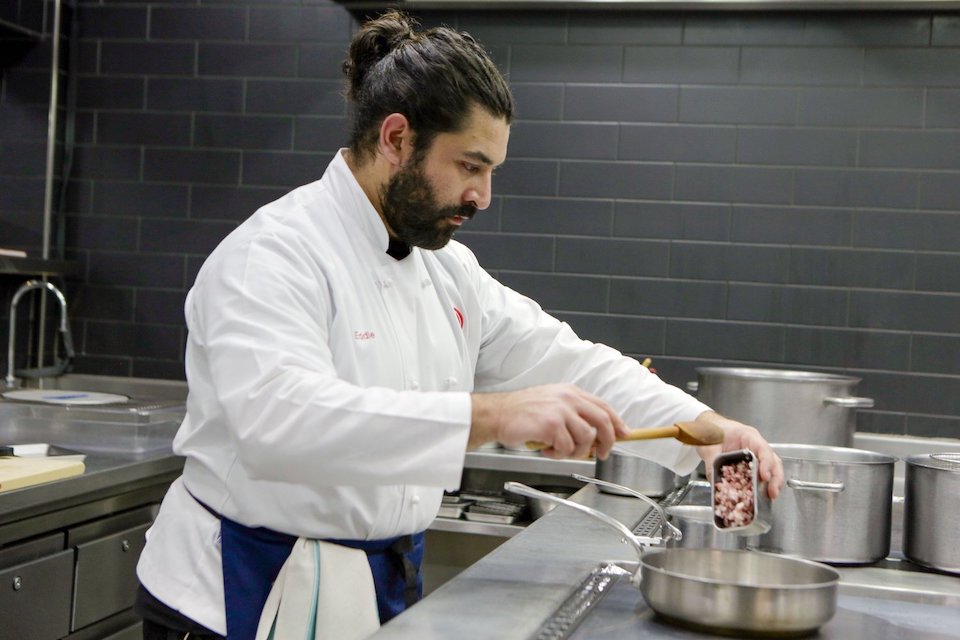 Eddie Scott masterchef winner in the kitchen