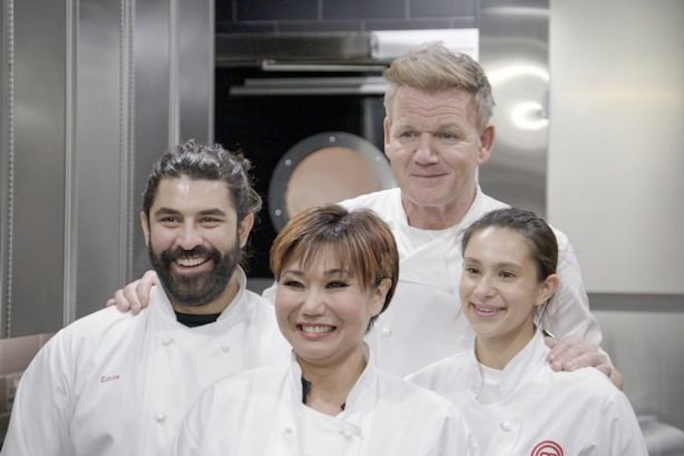 Eddie Scott masterchef winner with chef Gordan Ramsey