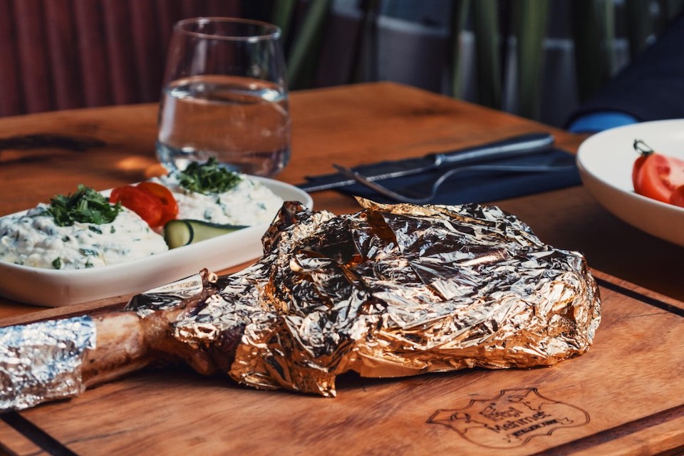 24 carat gold steak and sides