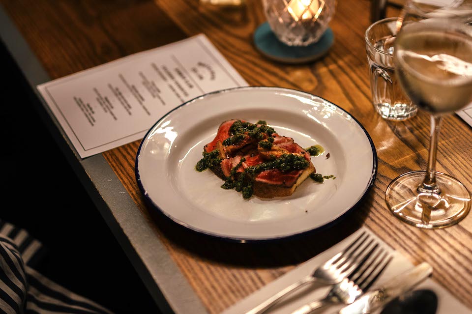 Whitelocks Leeds April Dinner Beef Carpacio