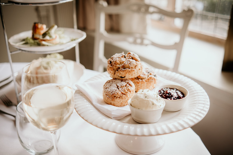 Highfield House afternoon tea - scones clotted cream and jam