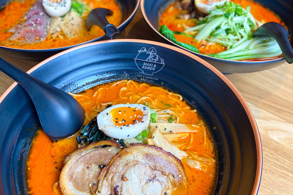 Maki and Ramen ramen bowls