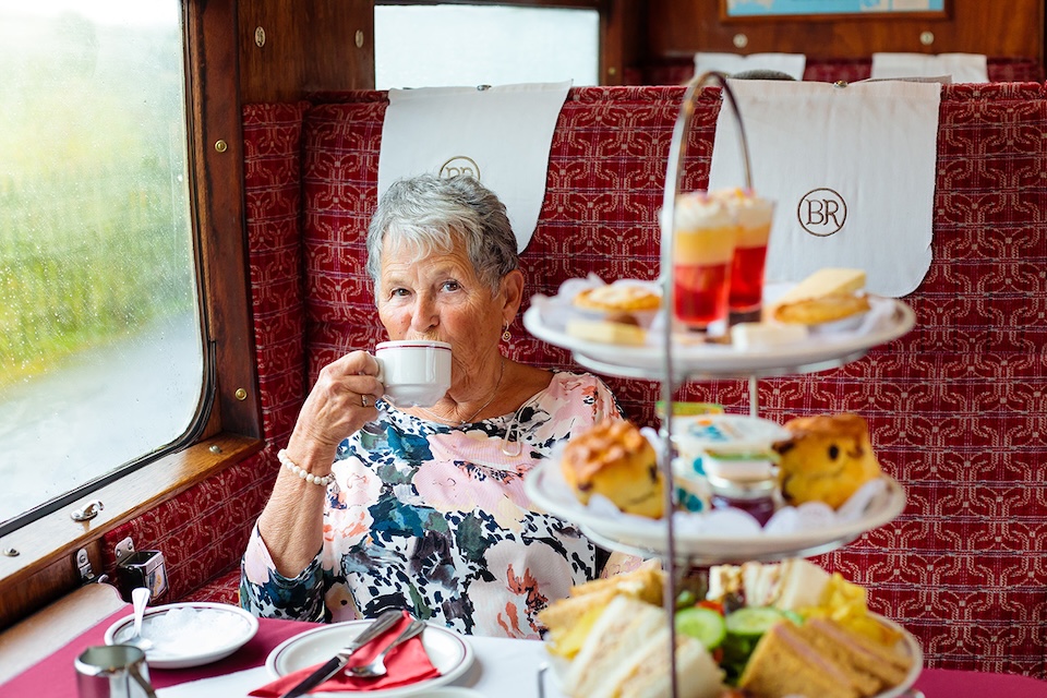 Afternoon tea on board the Embsay
