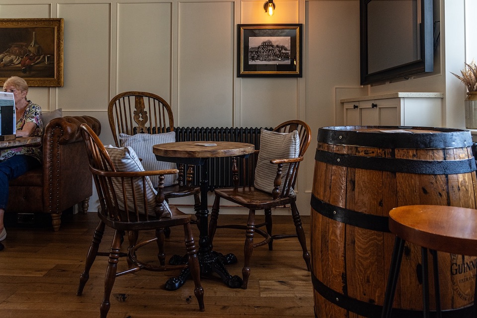The Bradfield Plough seating area