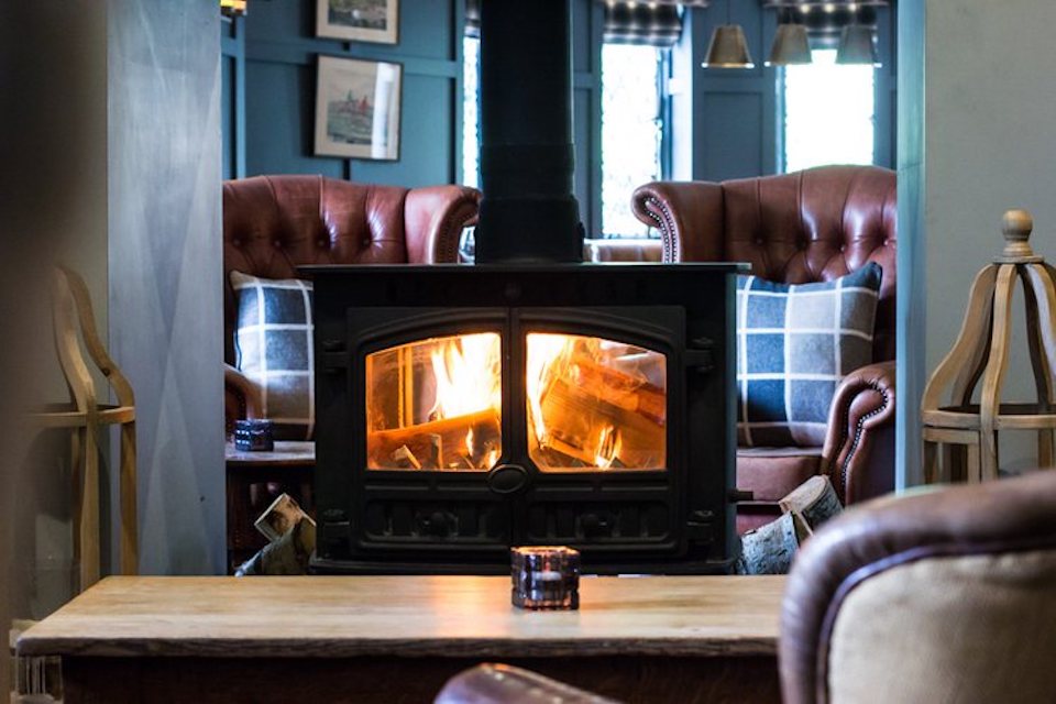 The Inn at South Stainley cosy fire