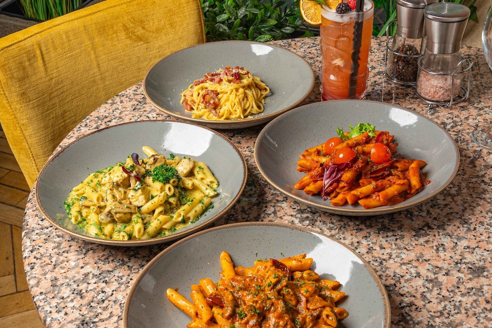 Valentino's pasta dishes - UK Italian Awards