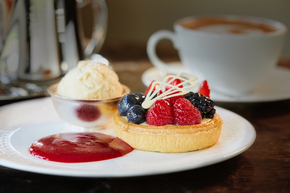 Fresh fruit tart at Bettys