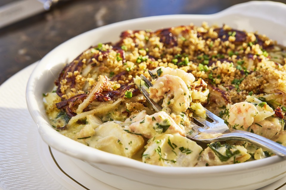 Haddock grattin at Bettys for evening dining