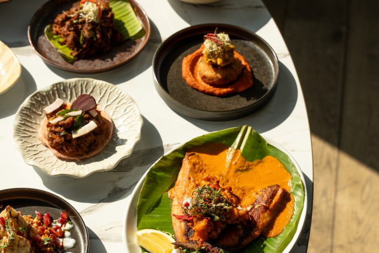 Uyare Leeds selection of dishes on terrace, best restaurants in Leeds