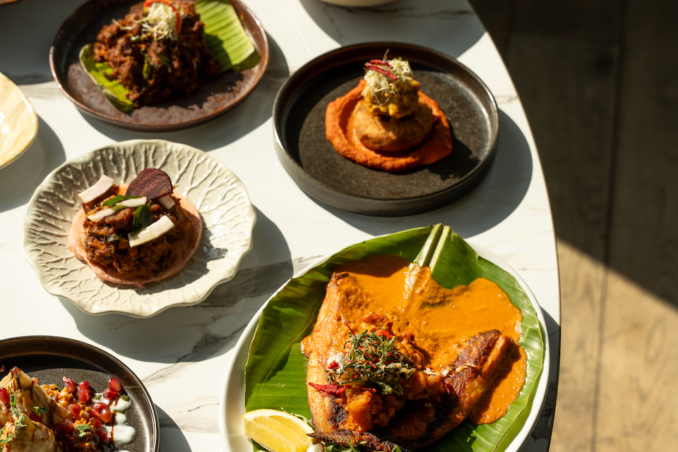 Uyare Leeds selection of dishes on terrace