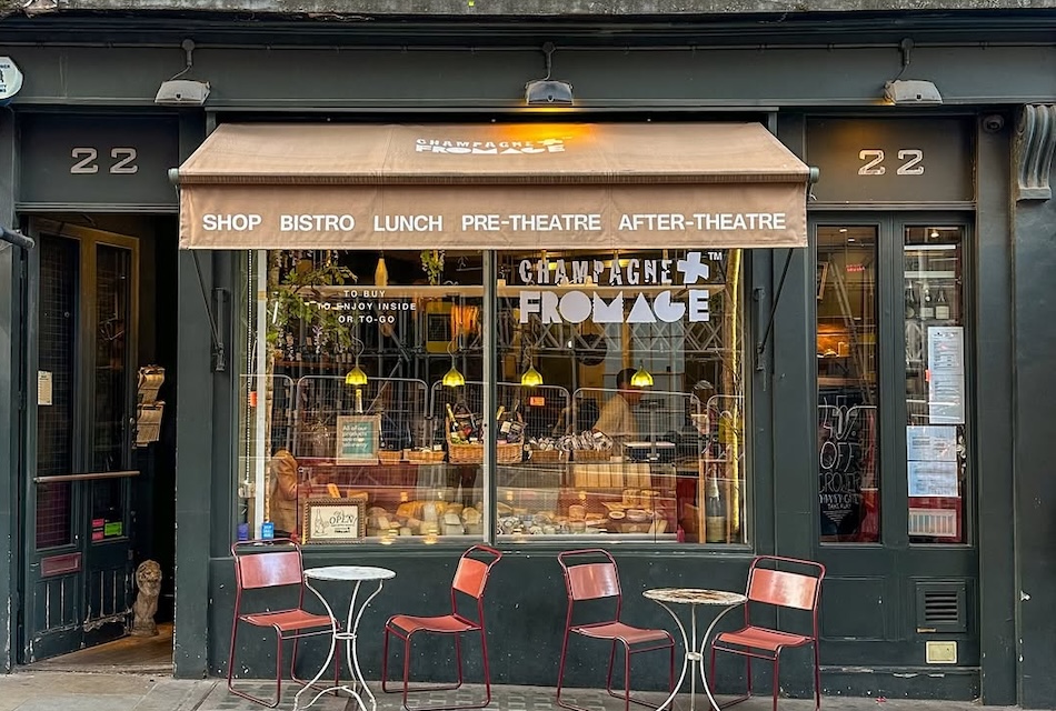 Champagne Plus Fromage new restaurant exterior