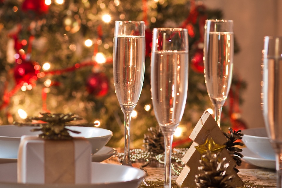 Christmas table scape at Drovers arms, christmas menus Yorkshire