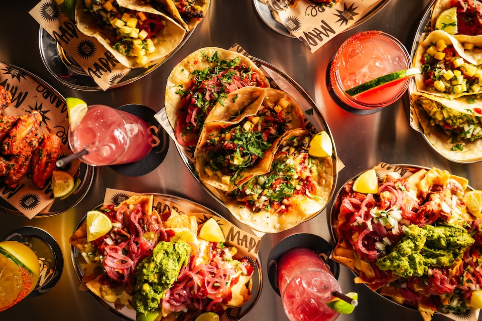 Tablsescape of Salon Madre small plates 