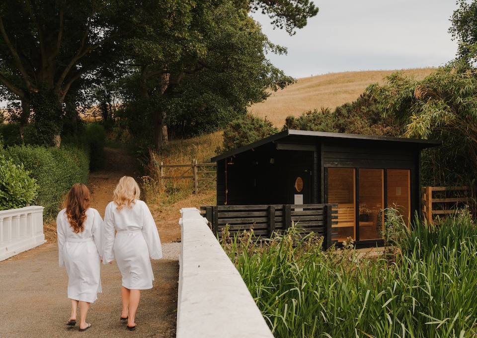 Saltmoore lakeside sauna scene