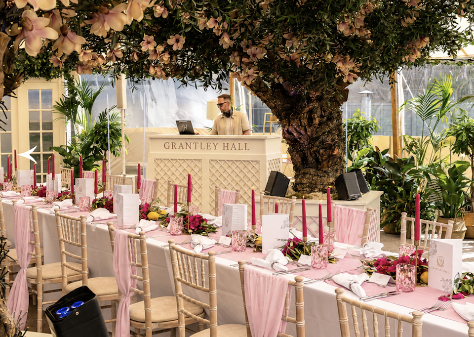 Whispering angel grantley hall dinner